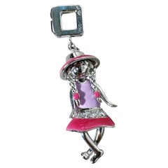 Ciondolo con diamante per ragazza Louis Vuitton in oro bianco 18 carati