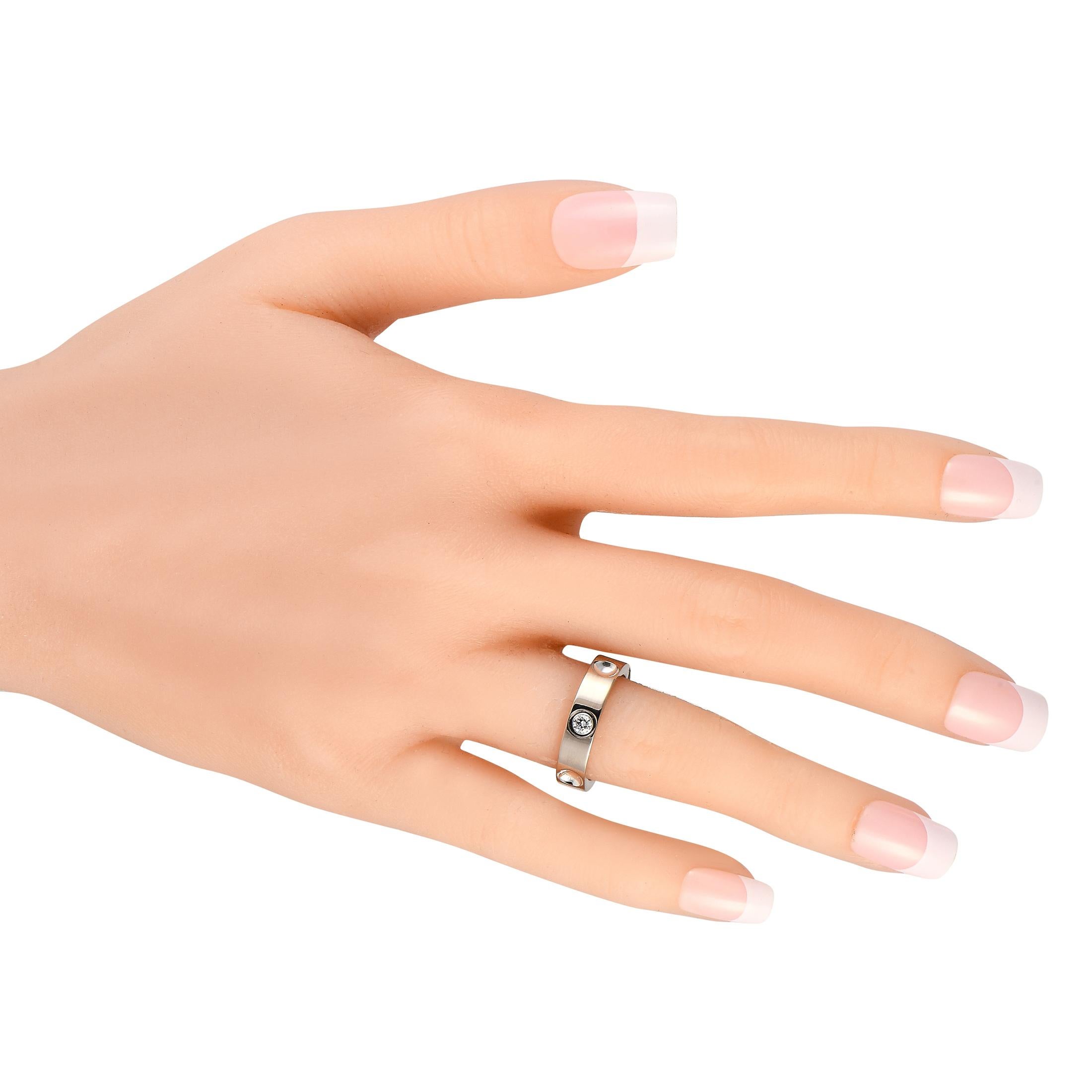 Women's Louis Vuitton 18K White Gold Diamond Ring For Sale