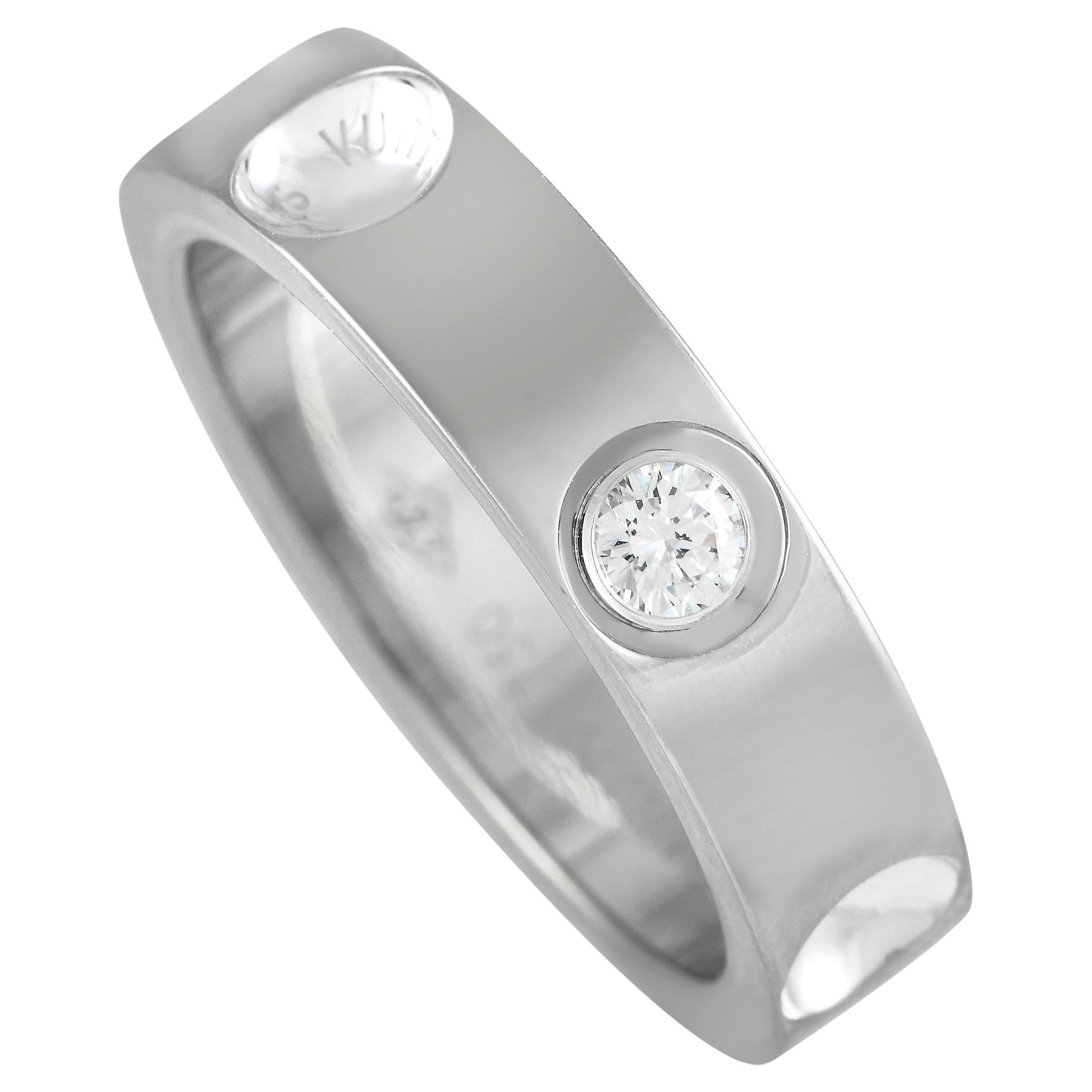 Louis Vuitton 18K White Gold Diamond Ring For Sale