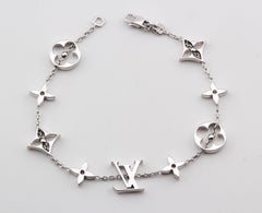 Louis Vuitton 18K White Gold Monogram Bracelet