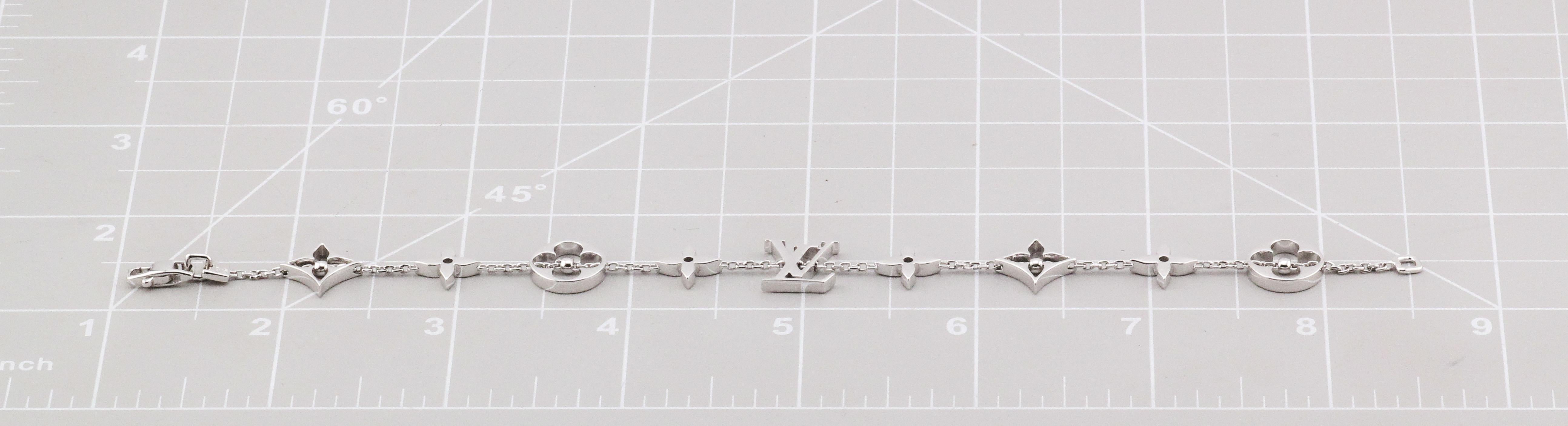 Louis Vuitton 18K White Gold Monogram Bracelet 1