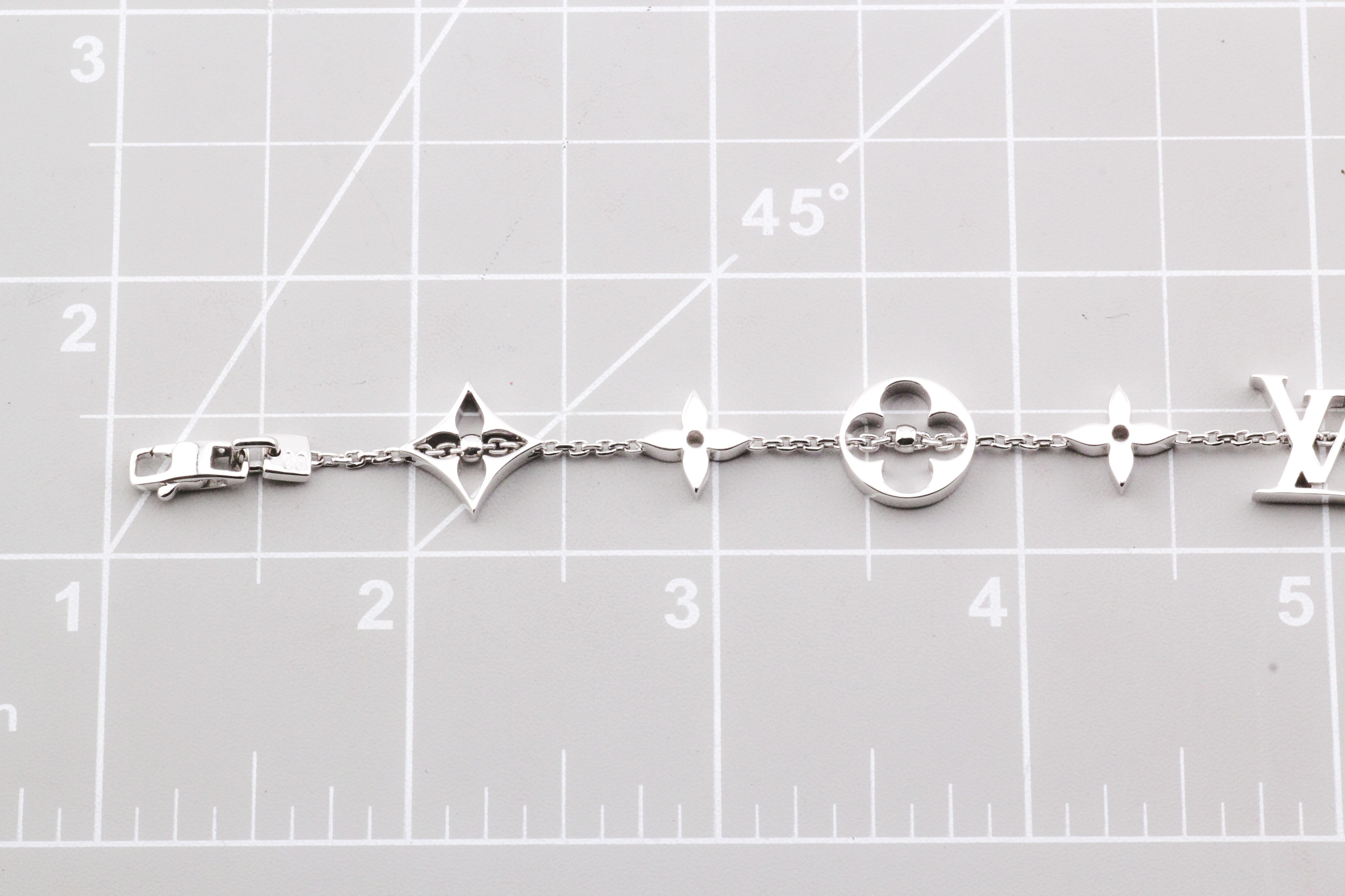Louis Vuitton 18K White Gold Monogram Bracelet 2