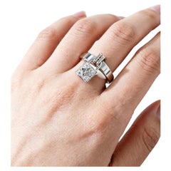 Louis Vuitton 18k Weißgold Pavé Diamanten Lockit Ring Größe 6