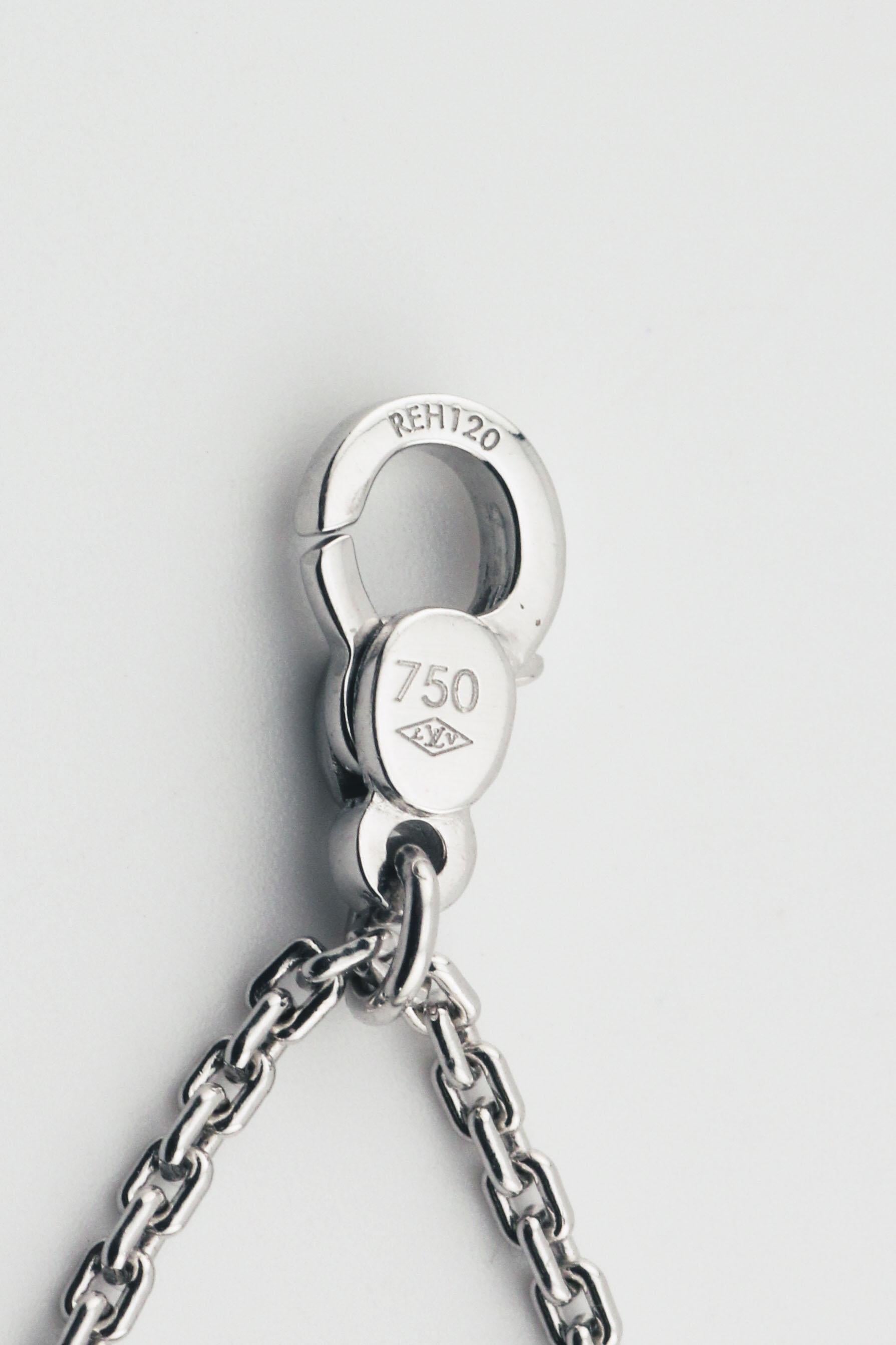 Louis Vuitton 18K White Gold Purse Charm Pendant For Sale 1