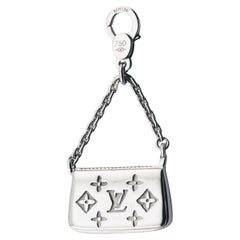 Louis Vuitton 18K White Gold Purse Charm Pendant