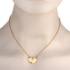 Louis Vuitton 18K Gelbgold 0,14ct Diamant V Herz Halskette