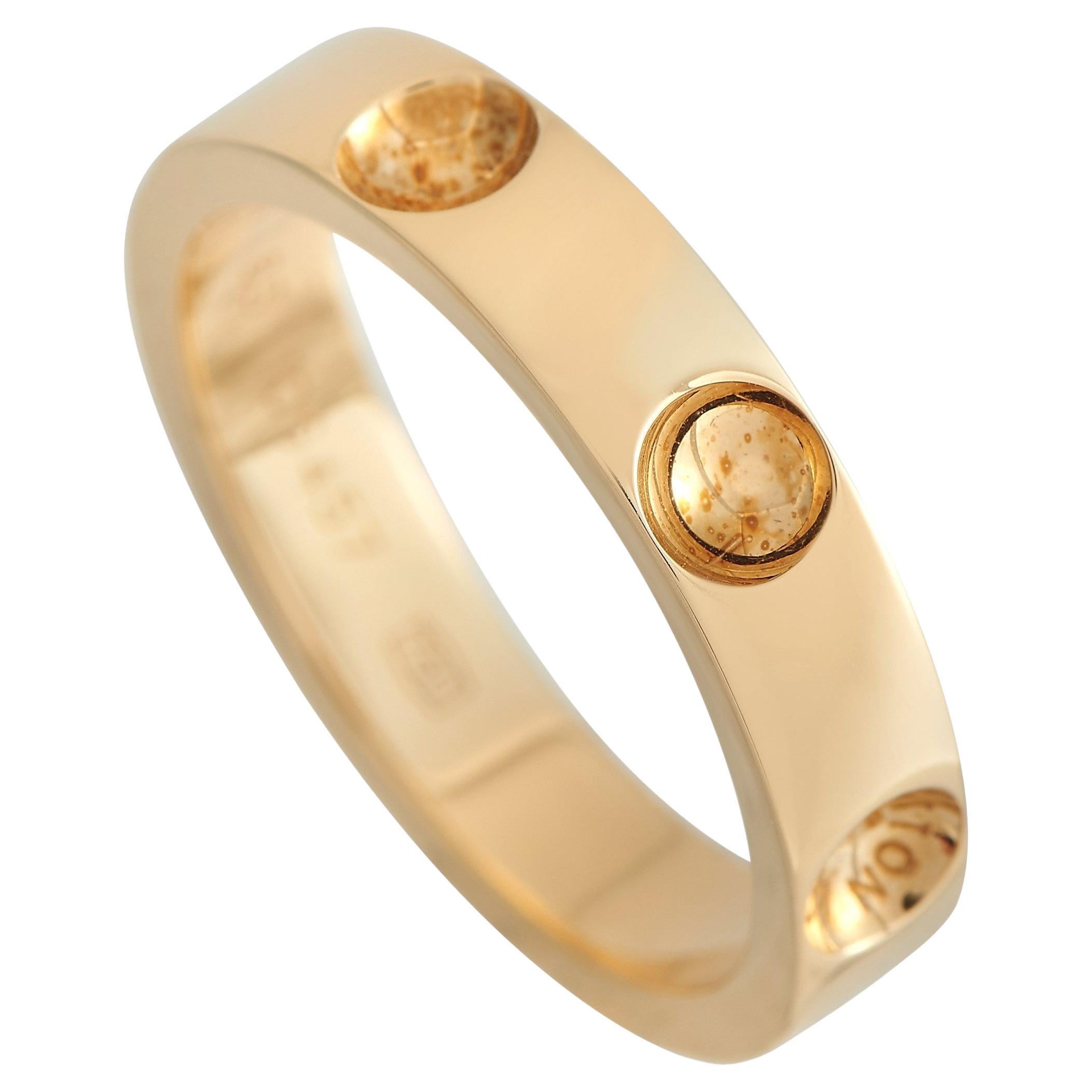 Louis Vuitton Monogram Yellow Gold Cocktail Band Ring For Sale at 1stDibs