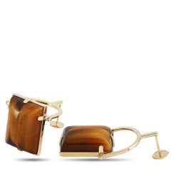 Louis Vuitton 18 Karat Yellow Gold Cat's Eye Earrings