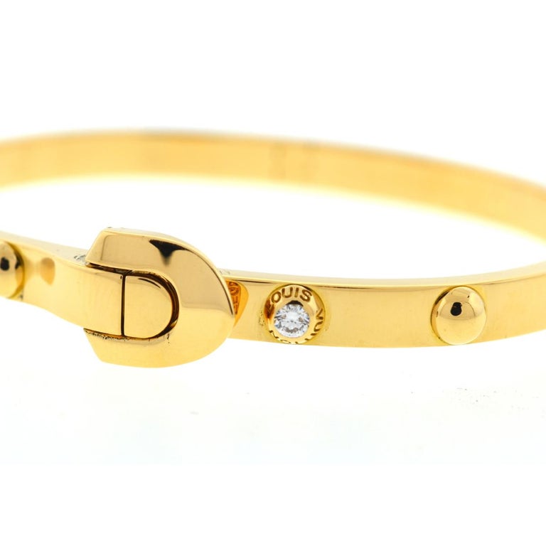 Louis Vuitton LV Confidential Bracelet - 18K Yellow Gold-Plated Bangle,  Bracelets - LOU804386