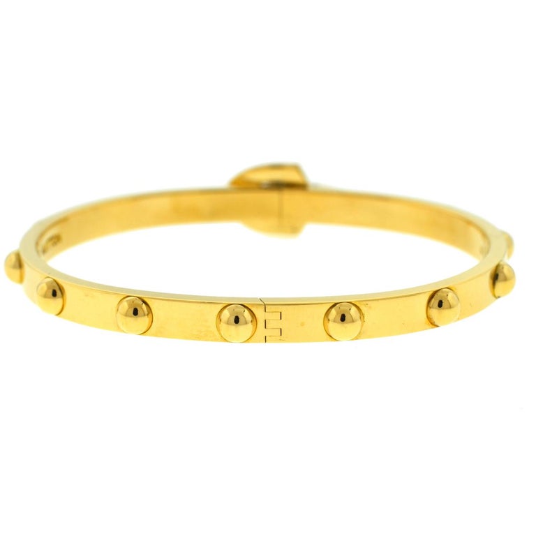 Louis Vuitton 18 Karat Yellow Gold Diamond Clous Bangle Bracelet at 1stDibs   louis vuitton 18k gold bracelet, louis vuitton bangle bracelet, louis  vuitton gold bracelet with diamonds