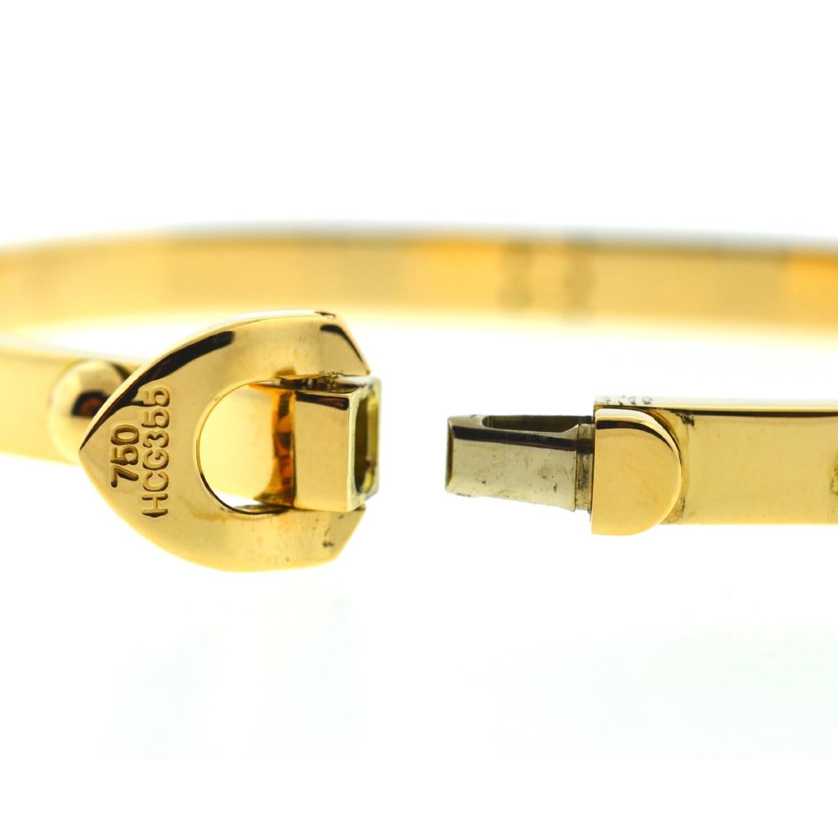 Women's Louis Vuitton 18 Karat Yellow Gold Diamond Clous Bangle Bracelet