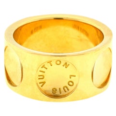 Louis Vuitton 18 Karat Gelbgold Empreinte Band-Ring