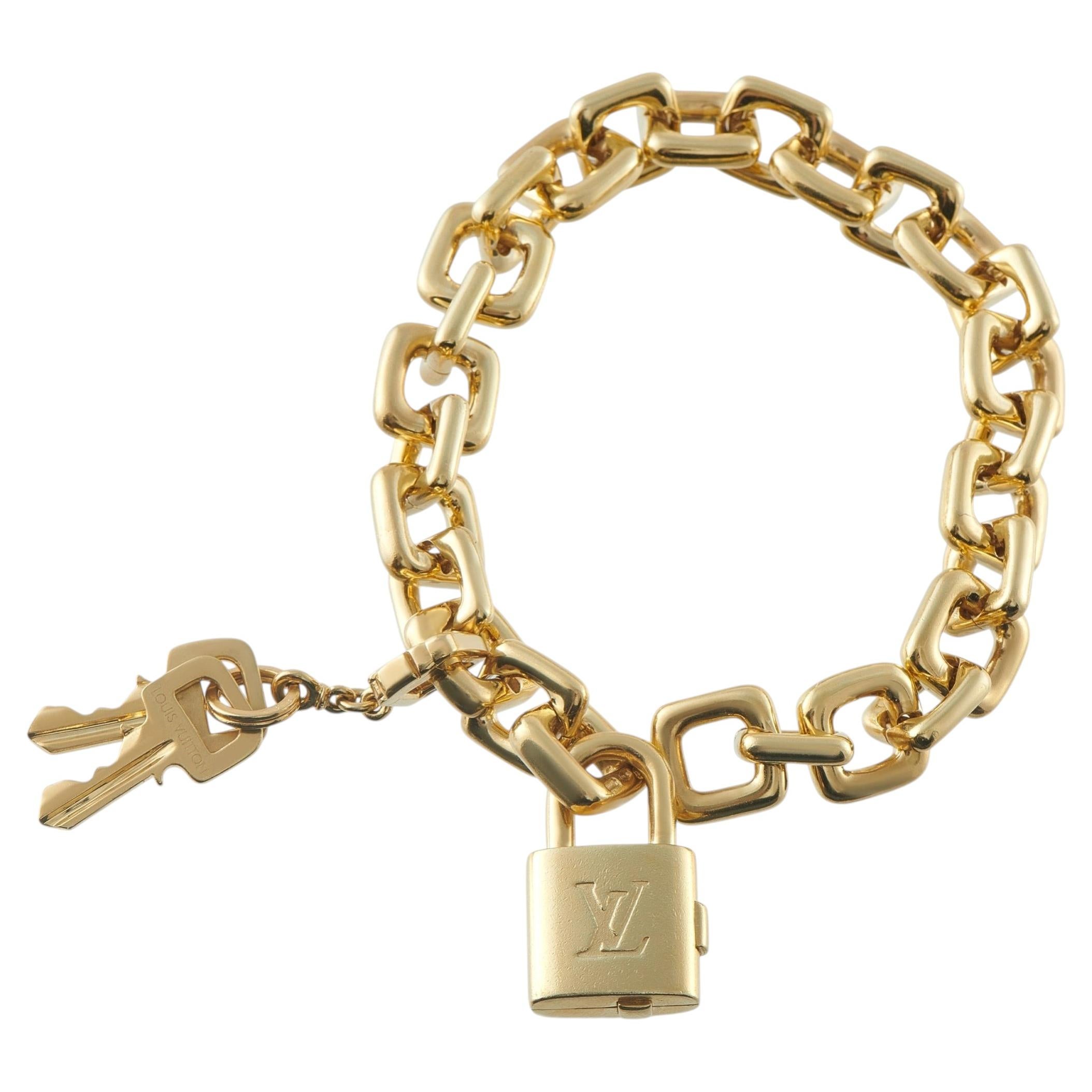 Louis Vuitton 18K Yellow Gold Lock Bracelet LV24-061926