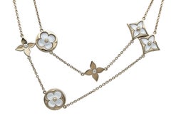 Collana "Color Blossom" di Louis Vuitton in oro giallo 18 carati, madreperla e diamanti