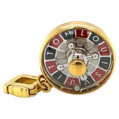 Louis Vuitton 18k Yellow Gold Roulette Game Wheel Charm Pendant