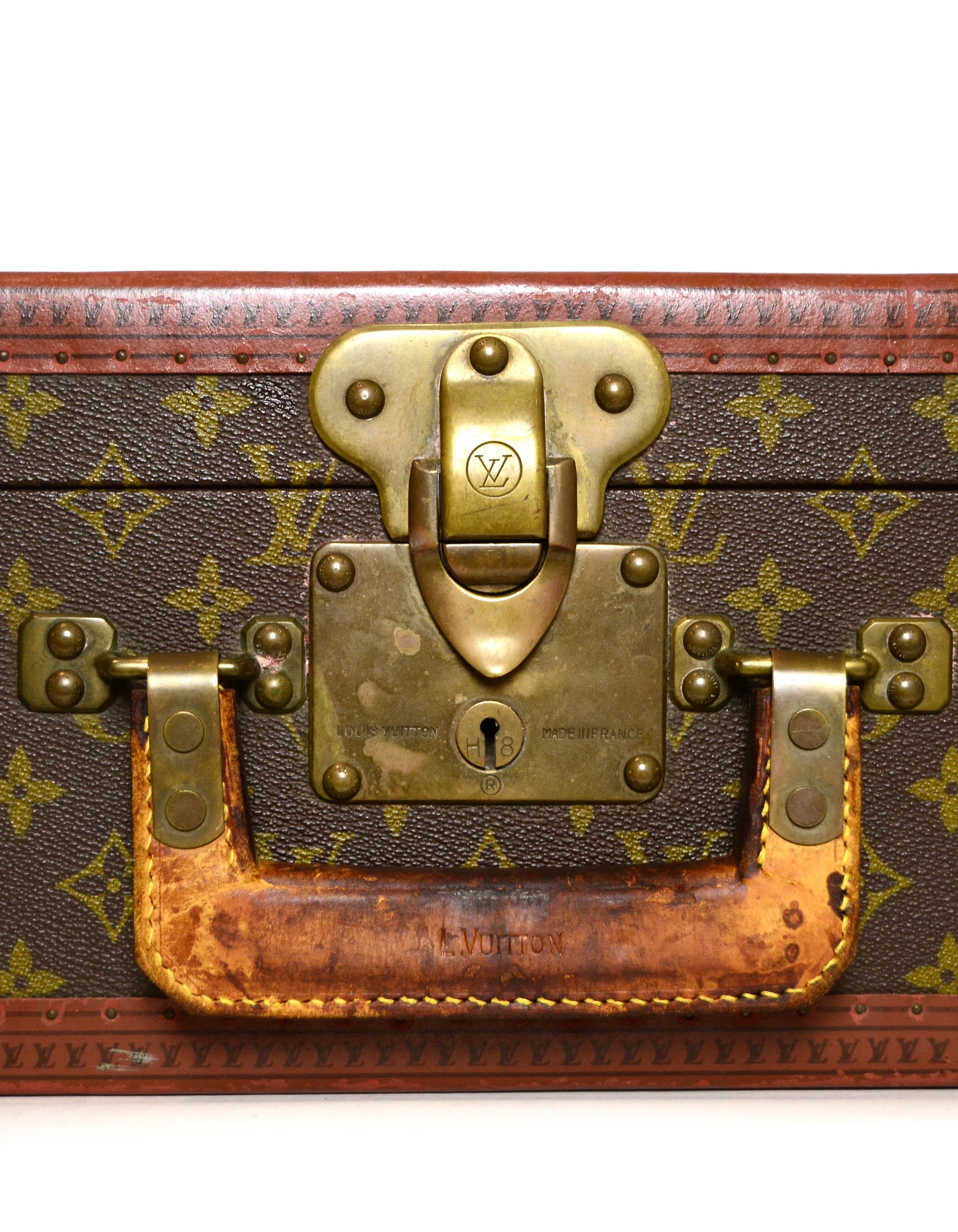 Women's or Men's Louis Vuitton 1960s/70s Vintage Monogram Hardcase Bisten 80 Trunk