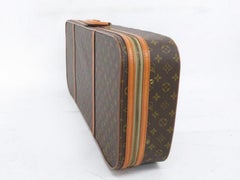 Louis Vuitton (1960's) Monogram Tennis Trunk Case 227129 Brown Canvas Travel Bag