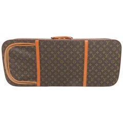 Louis Vuitton (1960's) Monogram Tennis Trunk Case 227129 Brown Canvas Travel Bag