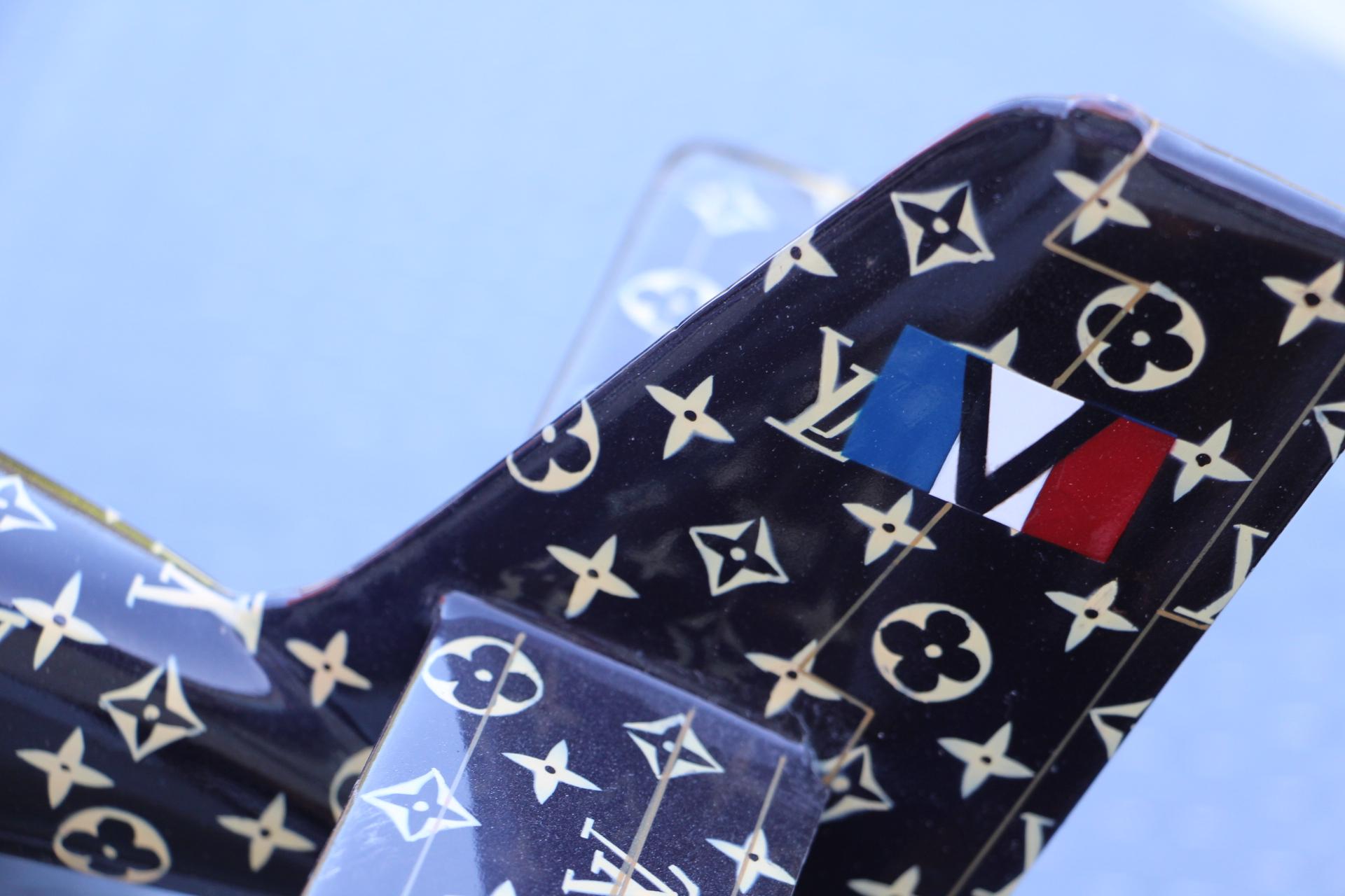 Black Louis Vuitton 1980 Shop Window Display Airplane Model