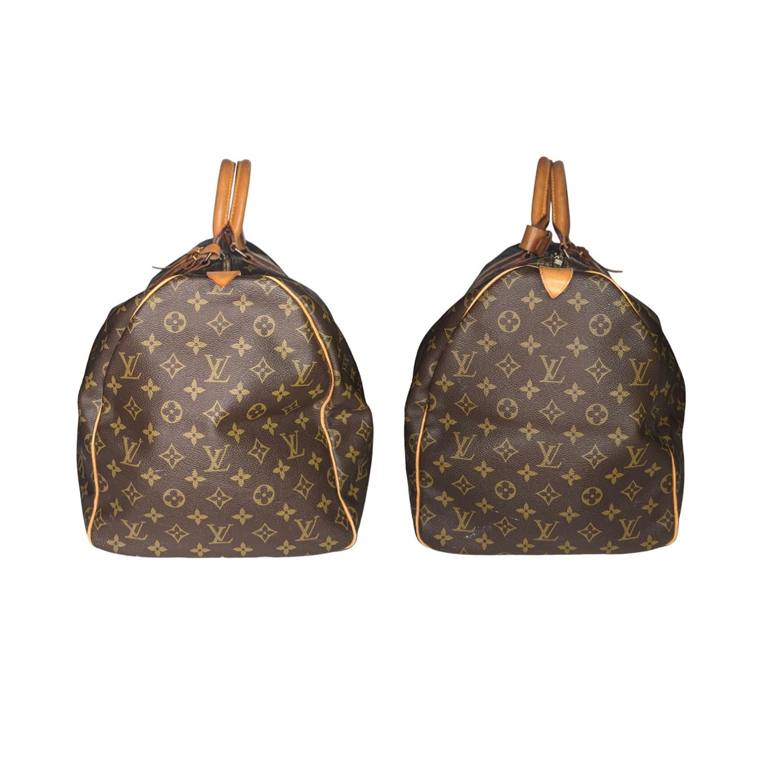 Louis Vuitton 1984 Monogrammierte Canvas Keepall 55 Tasche aus Segeltuch für Damen oder Herren im Angebot