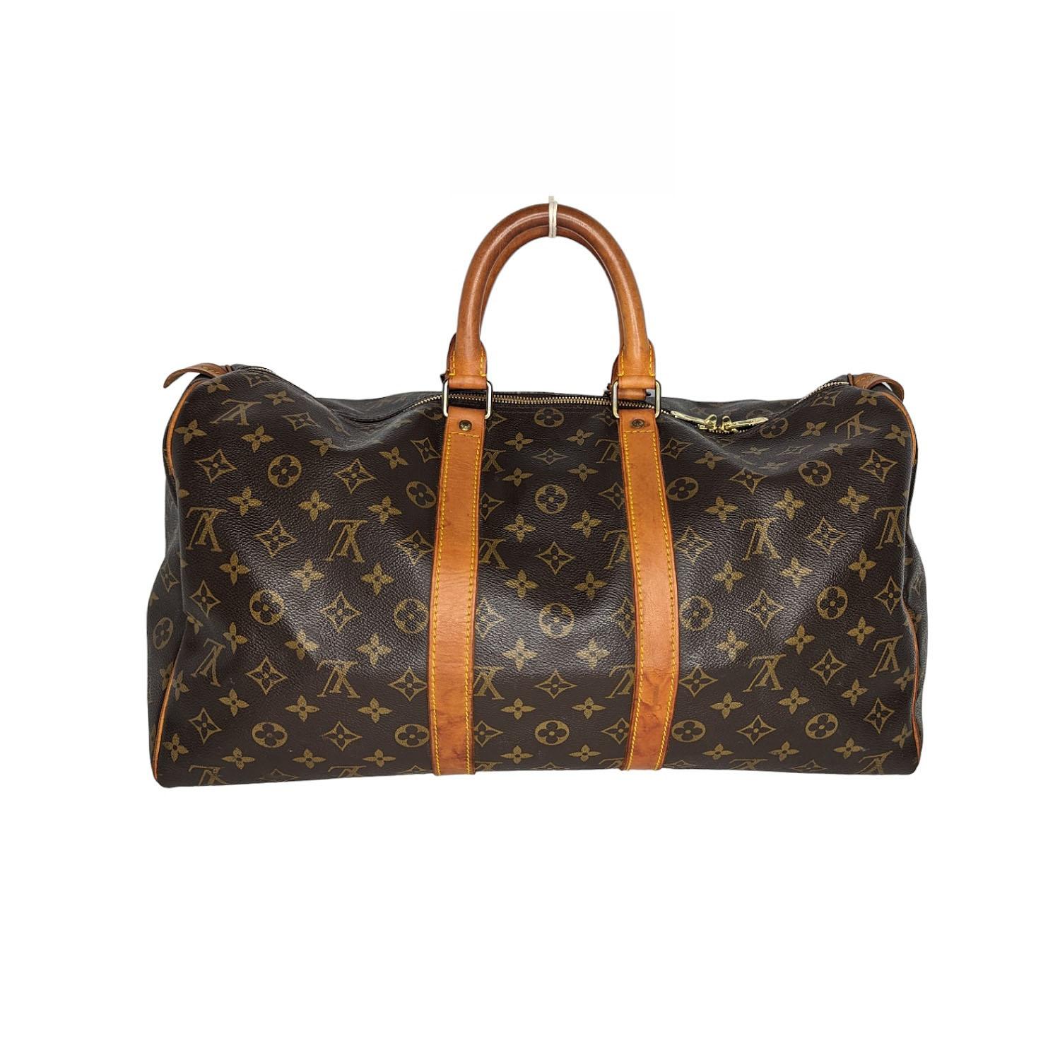 Lightweight and roomy, the Louis Vuitton Keepall Bandoulière 45 is the only way to travel in style. Its timeless shape and classic Monogram canvas are as fresh today as they ever have been. Retail $2,440.

Designer: Louis Vuitton
Material: Monogram