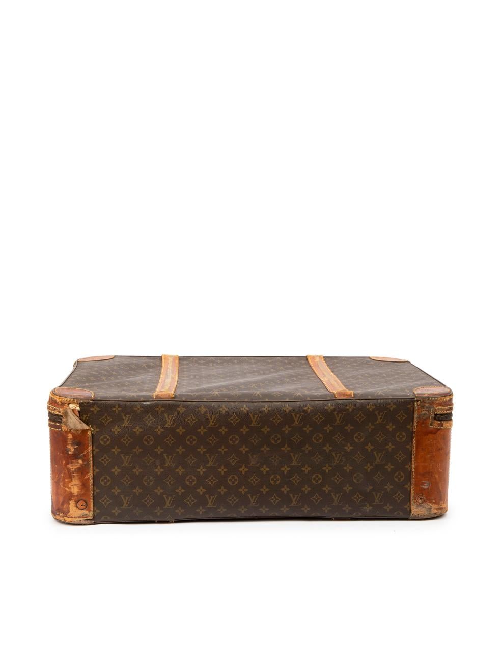 Louis Vuitton 1985 Vintage Brown Strato Jumbo X-Large Monogram Canvas Suitcase Pour femmes en vente