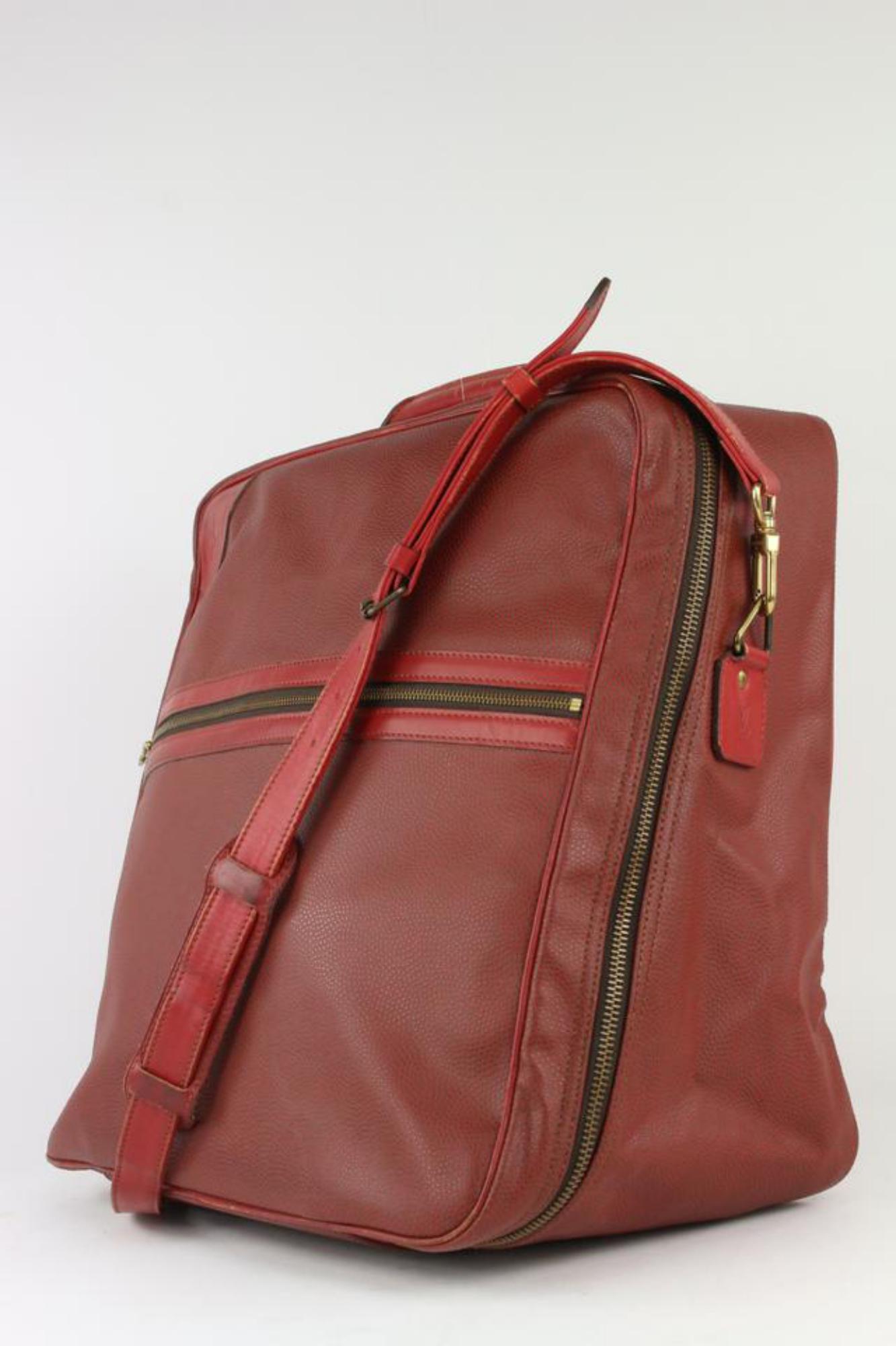 Louis Vuitton 1986 LV Cup Red Travel Bag 5LL1021 For Sale 7