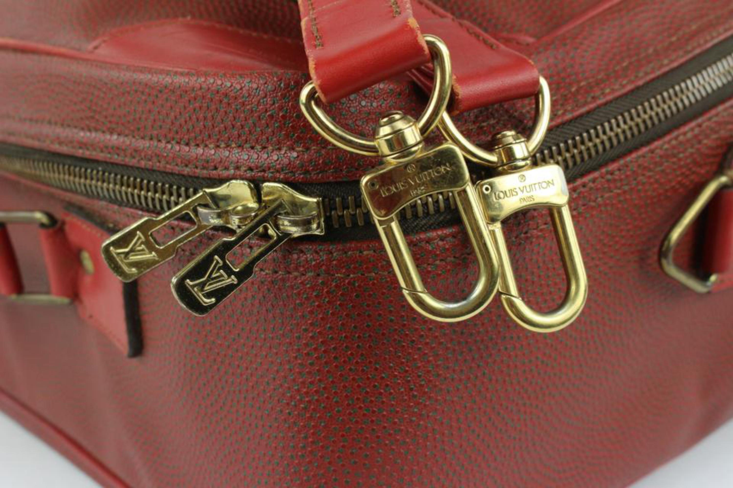 Louis Vuitton 1986 LV Cup Red Travel Bag 5LL1021 For Sale 1