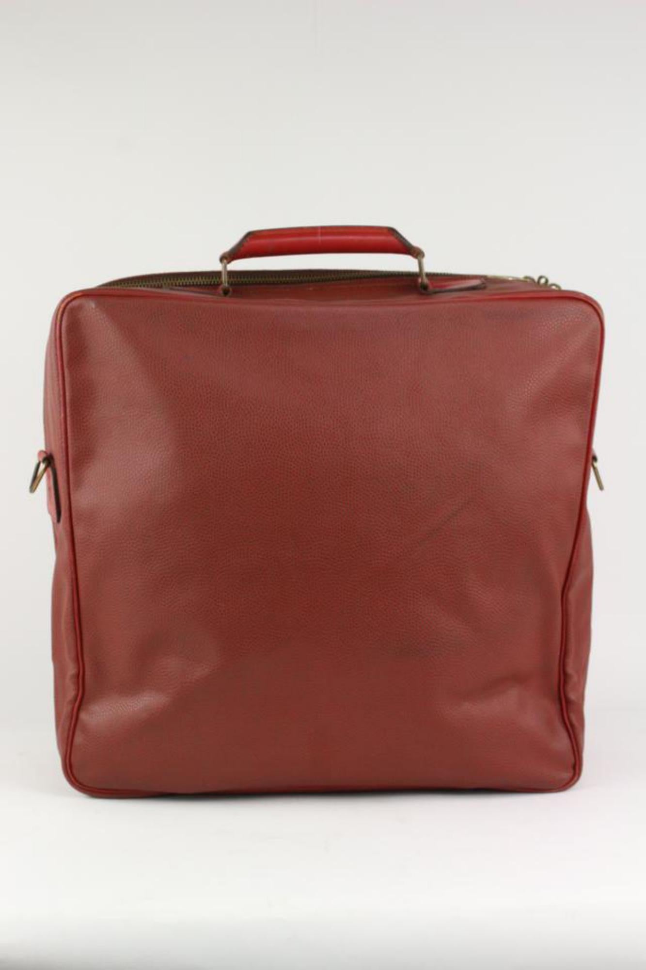 Louis Vuitton 1986 LV Cup Red Travel Bag 5LL1021 For Sale 2