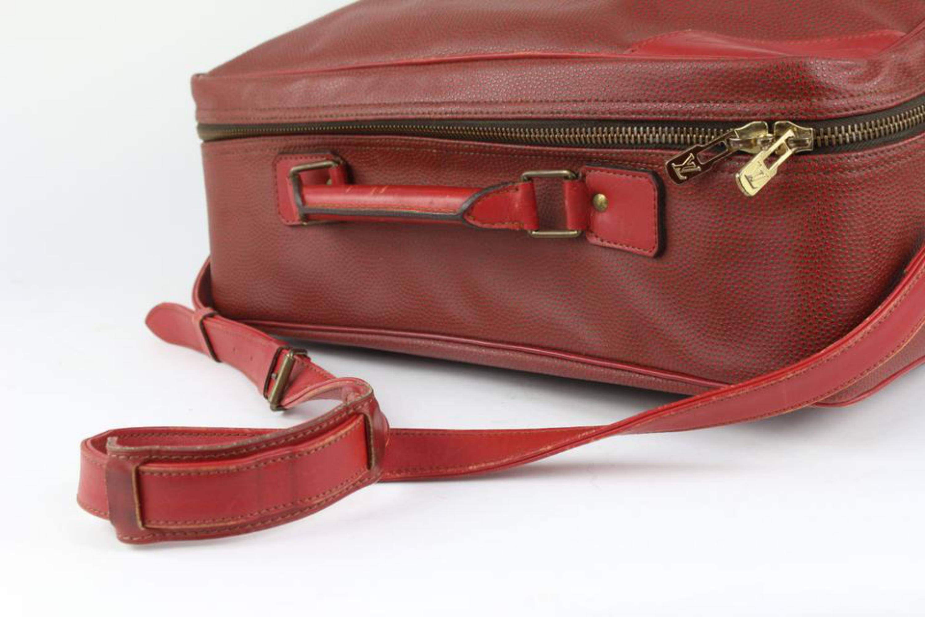 Louis Vuitton 1986 LV Cup Red Travel Bag 5LL1021 For Sale 3