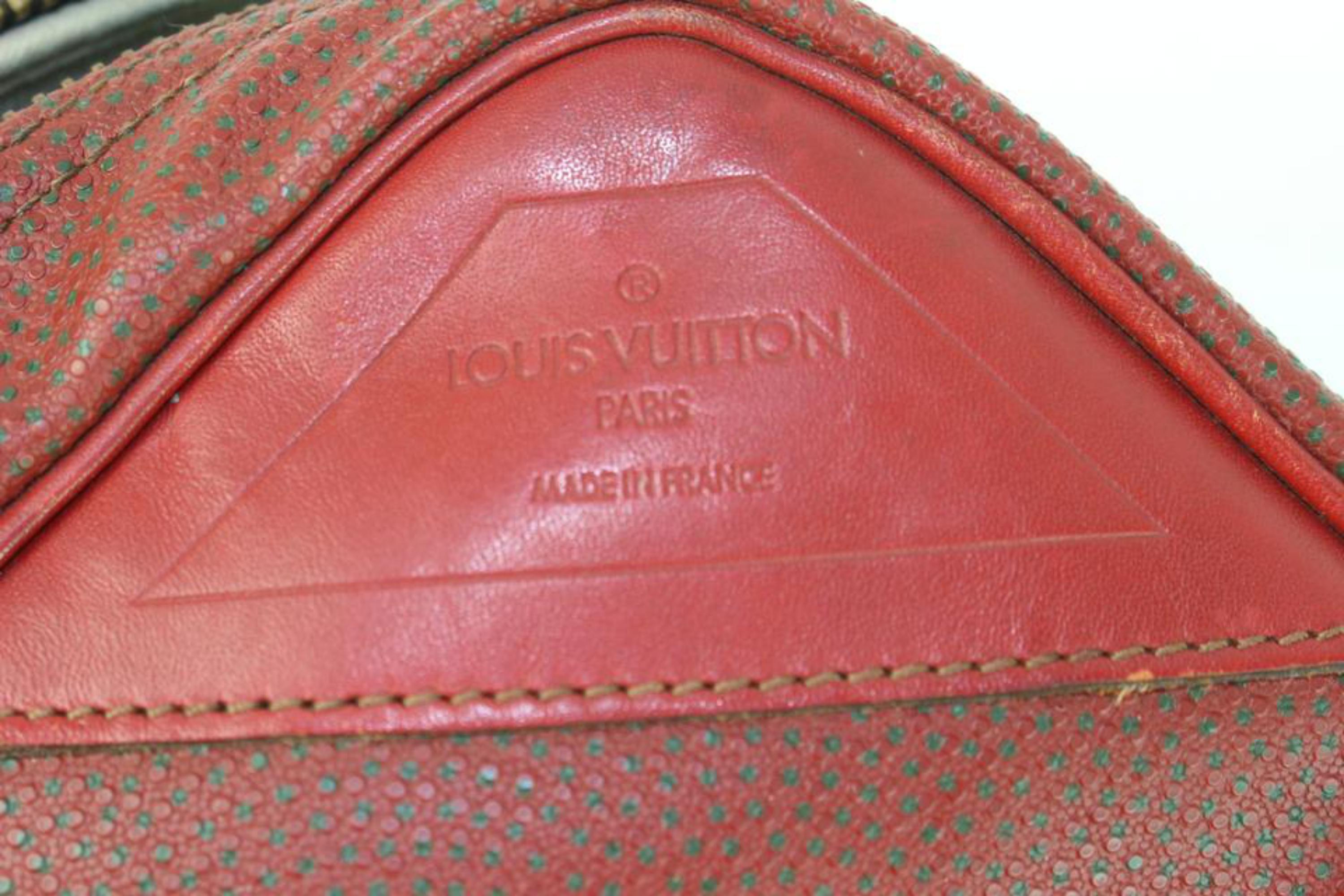 Louis Vuitton 1986 LV Cup Red Travel Bag 5LL1021 For Sale 4
