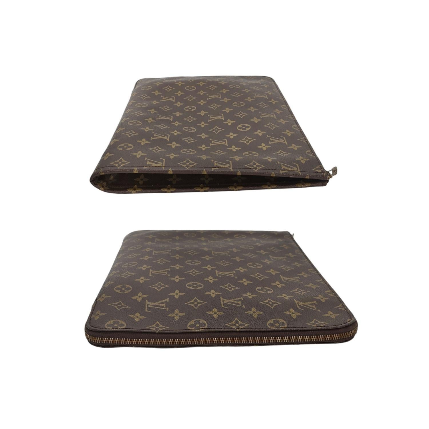 Louis Vuitton 1986 Monogram Canvas Poche Documents Portfolio In Good Condition In Scottsdale, AZ