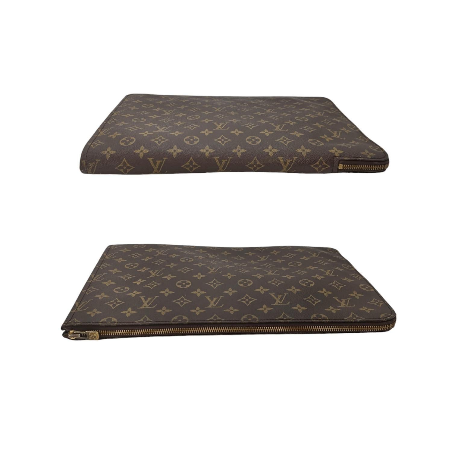 Women's or Men's Louis Vuitton 1986 Monogram Canvas Poche Documents Portfolio