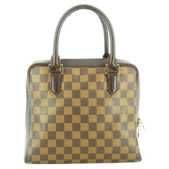 Louis Vuitton 1990'S Damier Bag with Natural Leather