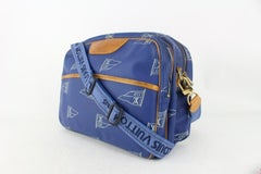 Louis Vuitton 1991 LV Cup Blue Monogram Sail Sac Cowes Messenger Bag 826lv89