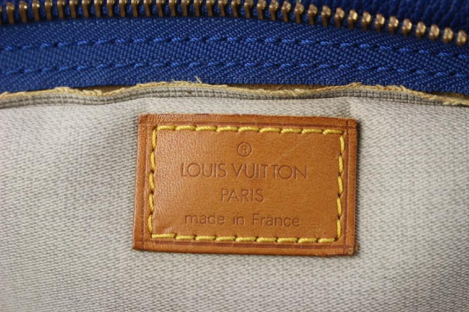 Louis Vuitton 1991 LV Cup Blau Monogramm Segel Sac Cowes Messenger Bag 826lv89   im Zustand „Gut“ im Angebot in Dix hills, NY