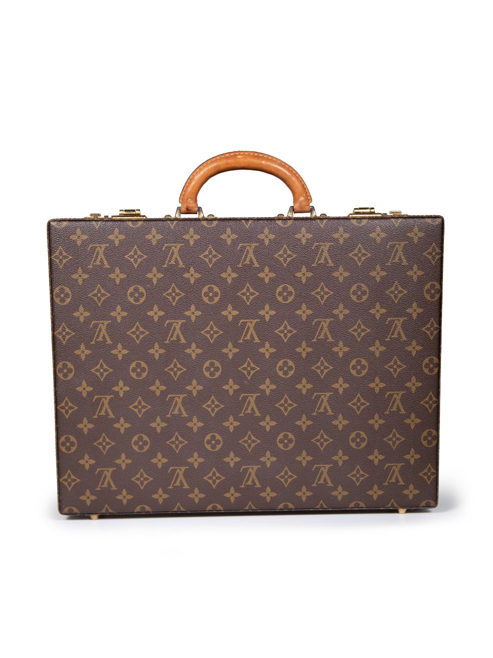 Brown Louis Vuitton 1992 Monogram Canvas President Briefcase