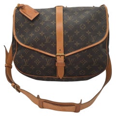 Vintage Louis Vuitton 1992 Monogram Canvas Saumur Bag 30