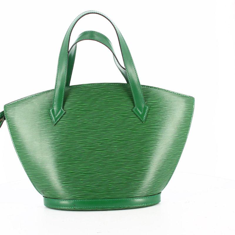 Women's Louis Vuitton 1994 Green Saint-Jacques Handbag with Two Long Straps 