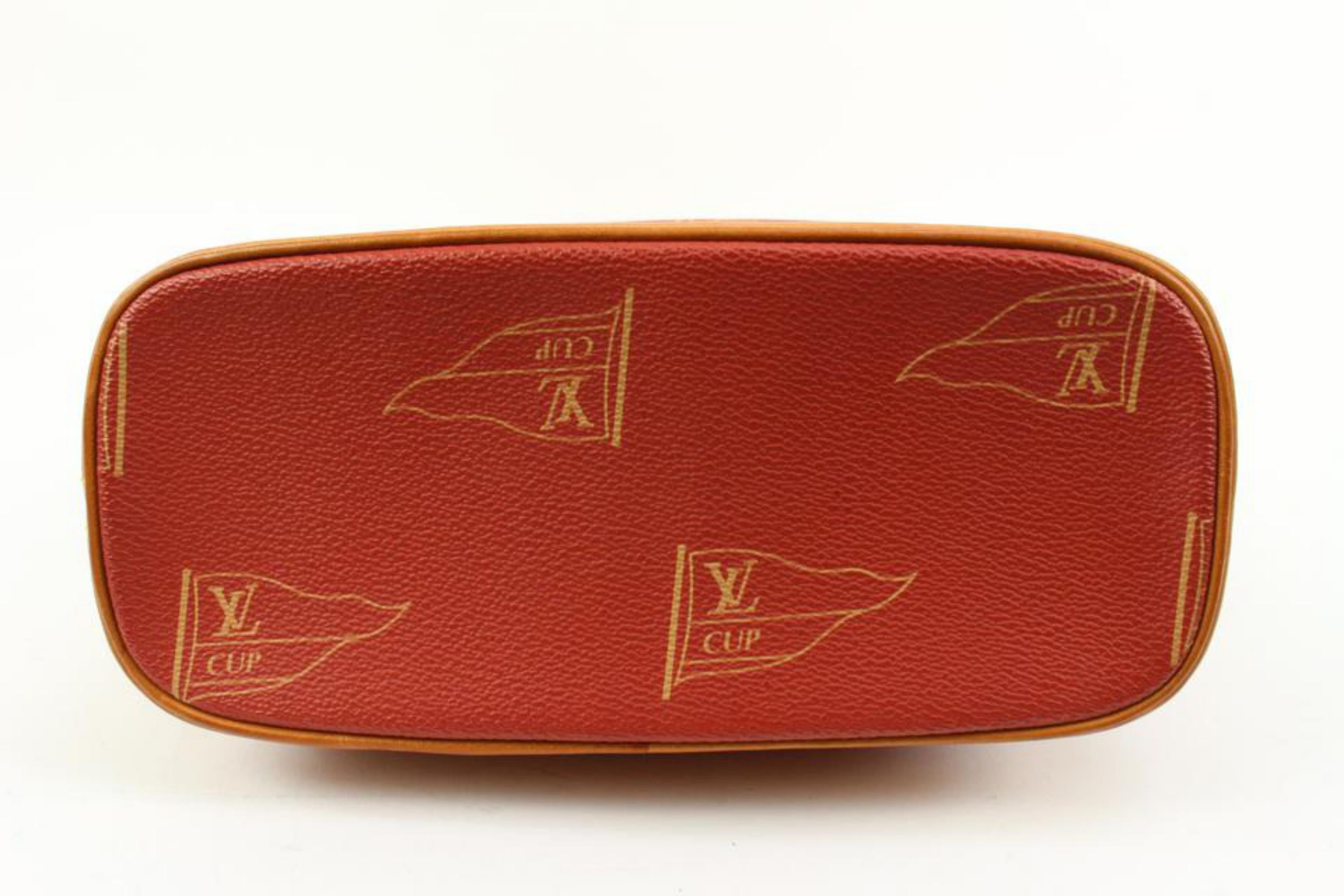 Louis Vuitton 1994 LV Cup Red Le Touquet Hobo Shoulder Bag 75lk39s 7