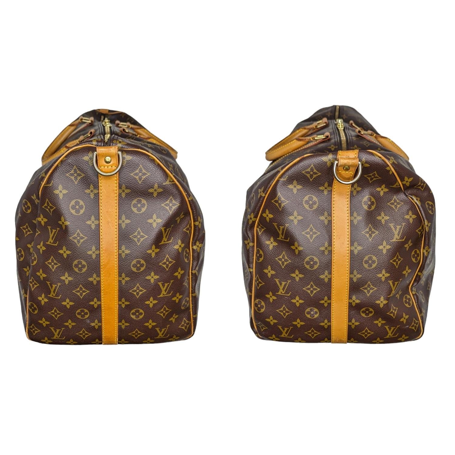 Black Louis Vuitton 1994 Monogram Keepall Bandouliere 60