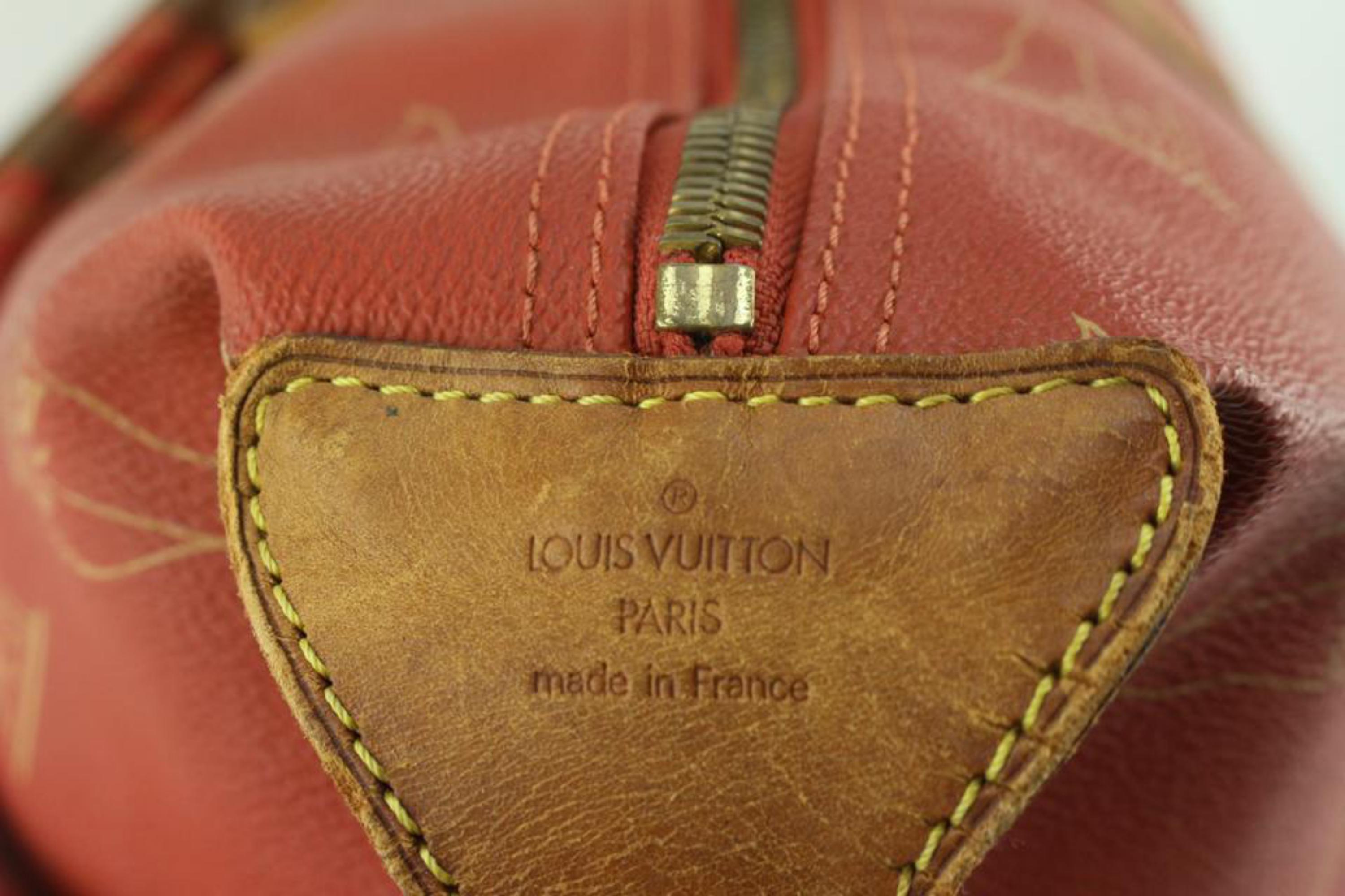 Louis Vuitton 1995 LV Cup Red Monogram Abogani Keepall Bandouliere Kabul 126lv43 6