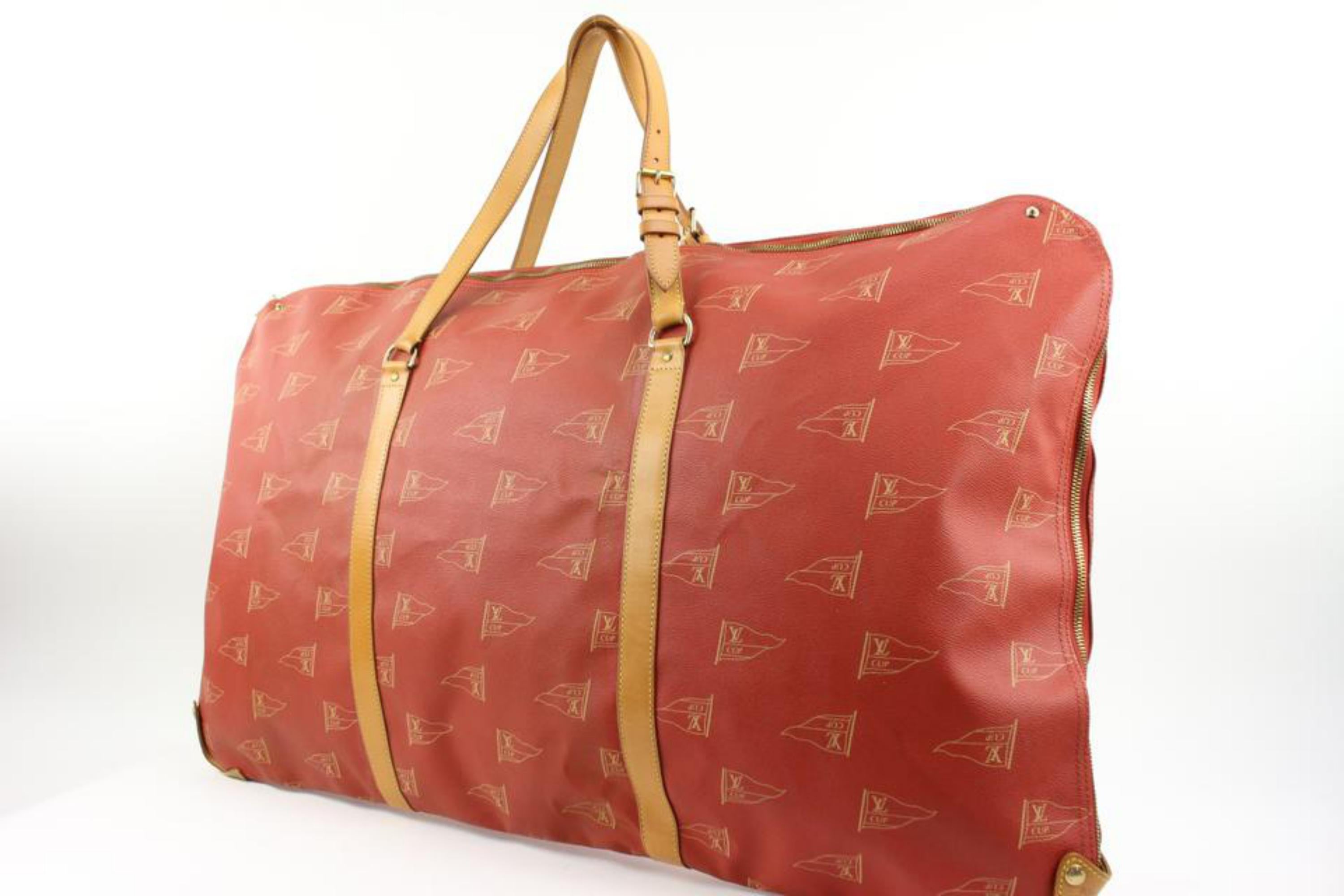 Louis Vuitton 1995 LV Cup Red Monogram Kabul Convertible Garment Bag 37lk223s 5