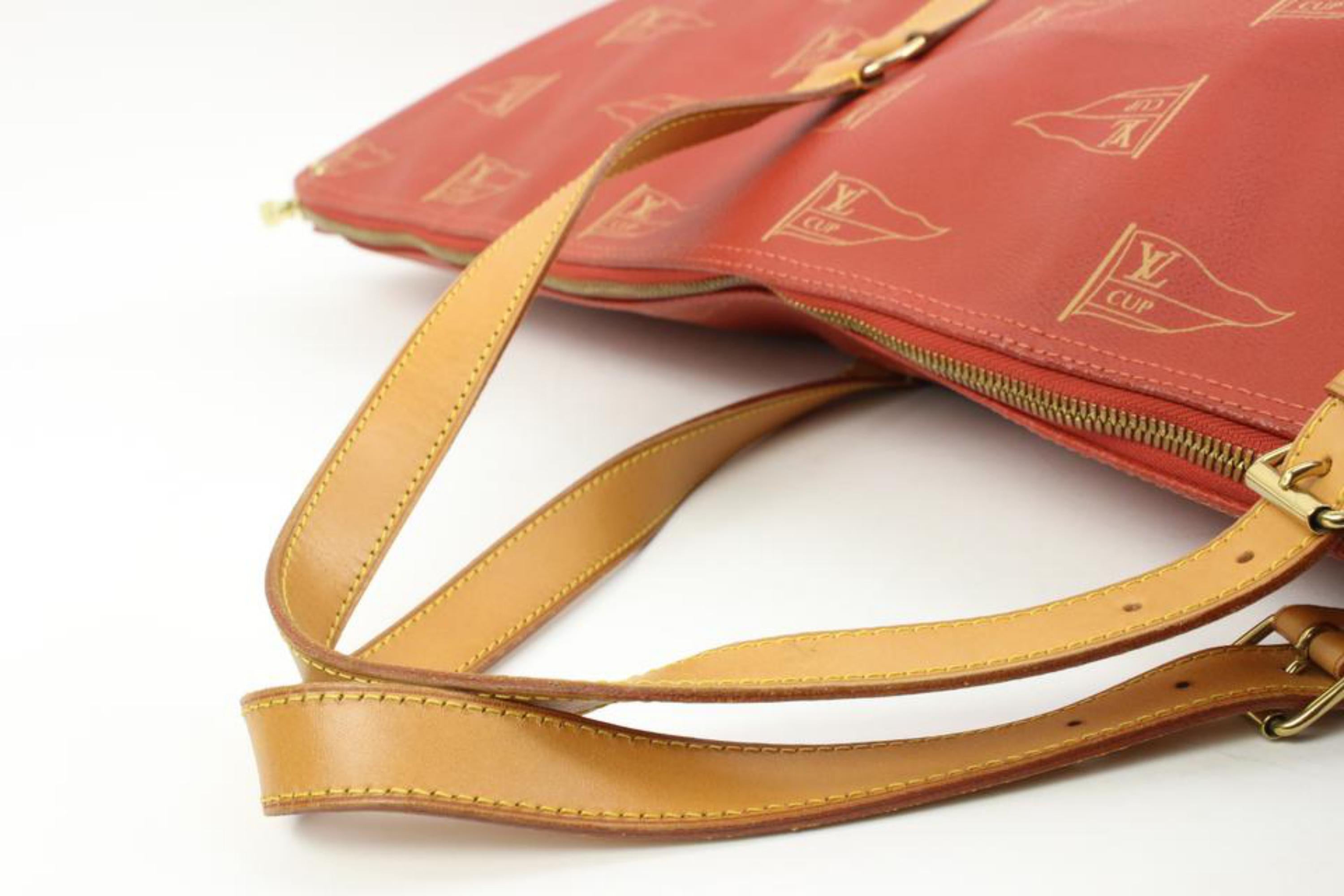 Louis Vuitton 1995 LV Cup Red Monogram Kabul Convertible Garment Bag 37lk223s 2