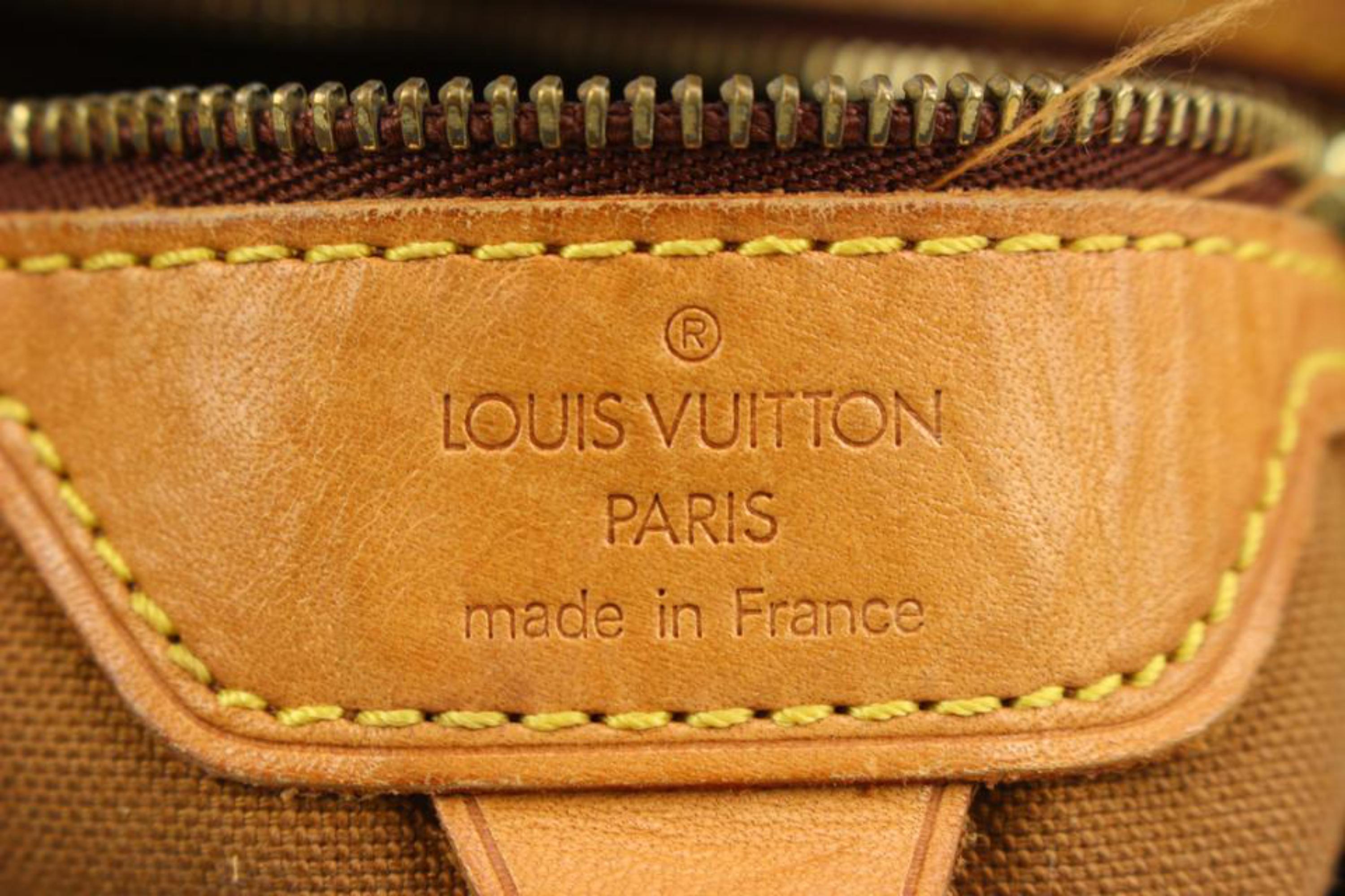 Louis Vuitton 1995 LV Tasse Rot Monogramm Saint Tropez Kordelzug Hobo Tasche 65lv23s Damen im Angebot
