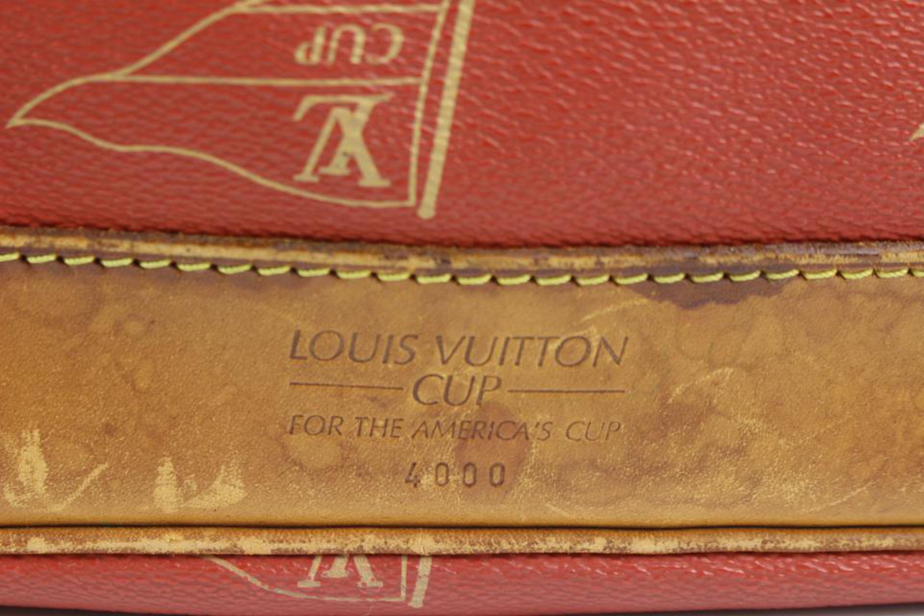Louis Vuitton 1995 LV Tasse Rot Monogramm Saint Tropez Kordelzug Hobo Tasche 65lv23s im Angebot 4