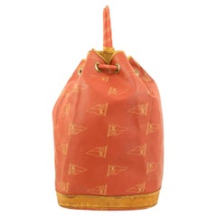 Louis Vuitton 1995 LV Cup Red Monogram Saint Tropez Drawstring Hobo Bag 65lv23s