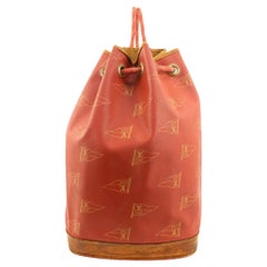 Louis Vuitton 1995 LV Cup Red St Tropez Drawstring Bucket Hobo 97lv228s