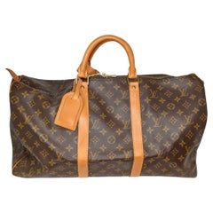 Louis Vuitton 1993 Monogramm Canvas Keepall 50 Duffel Tasche aus Segeltuch