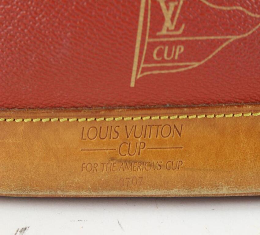 Women's Louis Vuitton 1995 Red LV Cup Monogram Le Touquet Hobo 917lv8 For Sale